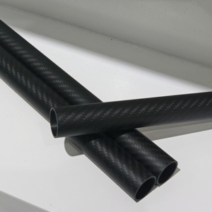 Tubo de Fibra de Carbono 100% Tejido Liso Teñido Anti-Tirones de Peso Medio para Uso Industrial - Product Image 4