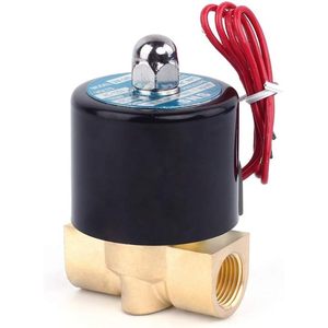 Vanne solénoïde électrique en laiton SNS 3/8 NPT DC12V normalement fermée pour eau, air, diesel 2W040 N10 DC12V - Product Image 1