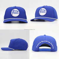 Gorra de béisbol de 5 paneles al por mayor, ajustable, impermeable, con logo bordado personalizado, estilo papá, gorra de golf con cuerda