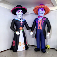 Mascottes gonflables personnalisées de squelettes pour couples, pour le Jour des Morts, le festival Dia de los Muertos et la décoration de jardin