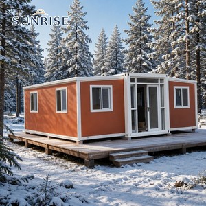 Maison conteneur modulaire préfabriquée extensible SUNRISE 20 pieds 40 pieds, design moderne, étanche, portable, appartement, bureau, hôtel - Product Image 1