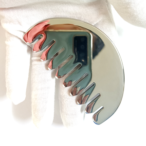 Peigne de massage Gua Sha en acier inoxydable 304, outils de massage pour le visage, rouleau de jade, peigne métallique, pierre Guasha - Product Image 2