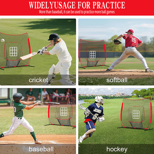 Rete da <span class=keywords><strong>Baseball</strong></span> Professionale HW 7x7 Piedi di Alta Qualità con Rete di Raccolta Triangolare e Supporto per Allenamento - Product Image 5