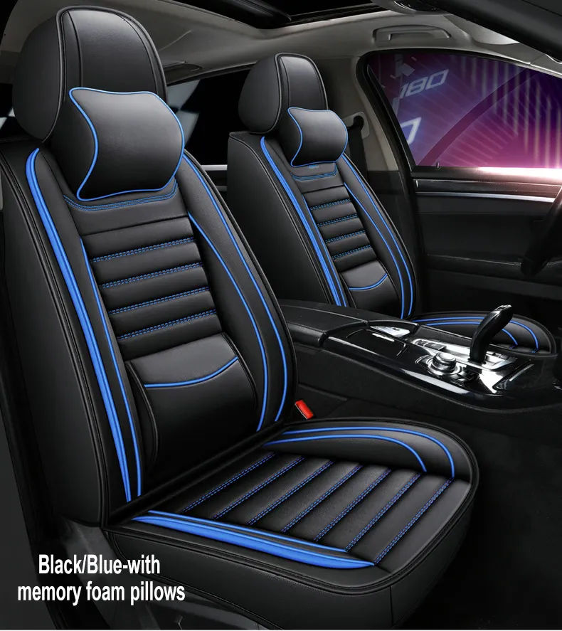 Housses de sièges de voiture en cuir artificiel PU PVC, couvre-siège universel pour véhicule, vente en gros, 5d