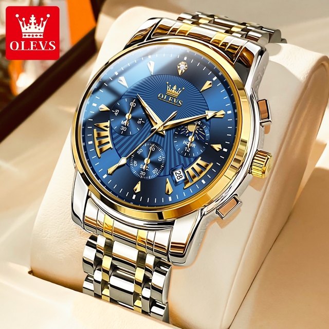 OLEVS 2892  OEM Custom  Classic Fashion  WristWatch Waterproof Casual Sport Stainless Steel  Business Chronograph Quartz Watch