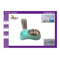 Fontaine à eau ronde en plastique solide avec base antidérapante et commande manuelle pour usage intérieur et grands bols pour chats