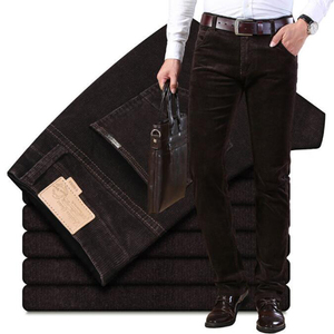 Pantaloni da <span class=keywords><strong>Uomo</strong></span> Invernali in <span class=keywords><strong>Velluto</strong></span> a <span class=keywords><strong>Coste</strong></span> Spesso e Caldo Foderati in Pile Stile Casual Business Dritti e Lunghi - Product Image 6