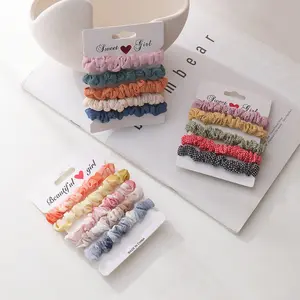 Fashion Scrunchies For Women Girls Head Rope Hair Rope Female Scrunchies For Thick And Thin Hair Bobbles Fluffy Ponytail Holder