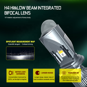 <span class=keywords><strong>Precio</strong></span> de fábrica H4 Bi Led bombillas para faros 100W 10000LM 6500K Hi/Low Beam barato LED lente coche bombillas mini led proyector lente - Product Image 5