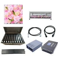 Blumen Spiegel Großhandel LED Dance Floor Panel mit künstlichen Blumen für Hochzeits feier Bar