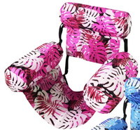 Chaise flottante gonflable avec dossier, chaise longue flottante imprimée, hamac aquatique en PVC pour piscine et lac