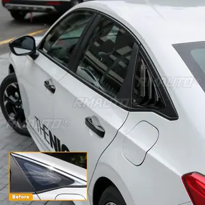 Persianas para Ventanas Laterales Traseras de Automóvil Honda Civic 11.ª Generación Sedán 2022-2024, Estilo Deportivo, Persianas Triangulares para Ventanas - Product Image 3