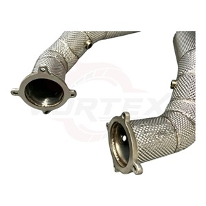 Downpipes thermiquement blindés Vortex pour McLaren 720S 765LT 4.0T V8 avec protection double couverture thermique et brides forgées - Product Image 4