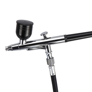 Compresseur d'aérographe avec buse de 0,3 mm, vitesse réglable, portable, alimentation par gravité, aluminium, double action - Product Image 1