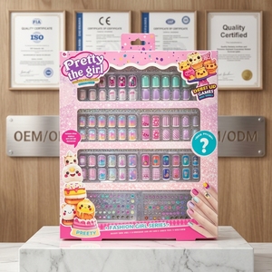<span class=keywords><strong>Faux</strong></span> ongles autocollants pour enfants, sûrs et non toxiques, kit de décoration d'ongles pour enfants, coffret cadeau, OEM ODM, <span class=keywords><strong>maquillage</strong></span> pour enfants, <span class=keywords><strong>jouet</strong></span> de manucure DIY pour enfants - Product Image 2