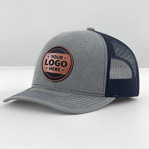 Gorras de Cuero Personalizadas <span class=keywords><strong>con</strong></span> Logotipo, Gorras de Alta Calidad <span class=keywords><strong>con</strong></span> Parche de Cuero 3D de 6 Paneles, Gorras Clásicas Estilo Trucker 112 - Product Image 1