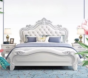 <span class=keywords><strong>Lit</strong></span> de Luxe Européen Personnalisé, Style Royal Antique, en Bois, avec <span class=keywords><strong>Rangement</strong></span>, Tailles Double, <span class=keywords><strong>King</strong></span> et Queen, pour Ensembles de Meubles de Chambre - Product Image 2