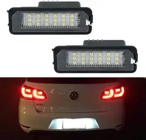 6000K الأبيض خطأ شحن LED ترخيص رقم لوحة أضواء ل VW Golf MK4 MK5 MK6 باسات بولو CC Eos سيات سكودا اكسسوارات السيارات