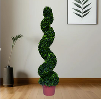 Spirale décorative herbe bonsaï arbre artificiel plantes spirale topiaire buis arbre pour la maison jardin cour décor