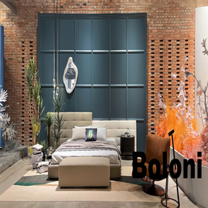 नई प्रवृत्ति लक्जरी बेडरूम फर्नीचर आधुनिक इतालवी शैली चमड़े की रानी/किंग आकार बिस्तर फ्रेम न्यूनतम डिजाइन - Product Image 5