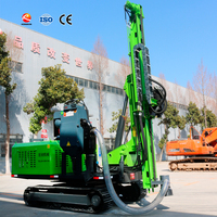 Pile driver hydraulique solaire à 360 degrés avec collecteur de poussière en option, équipement de forage photovoltaïque pour les zones désertiques et du Gobi