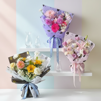 Papier d'emballage pour fleurs imperméable de style coréen pour la saison des diplômes, motif chapeau de docteur pour la décoration de bouquets, papier recyclable