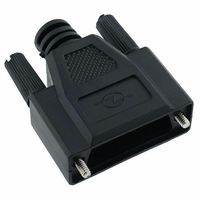 Venta de fábrica DB9/DB15/DB25 carcasa negra de plástico macho y hembra, capucha de plástico D-sub de plástico negro