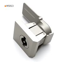 Kunci Cam Putar Seperempat Tuoxin MS813 Baja Tahan Karat, Kunci Kabinet Listrik, Kunci Peralatan Listrik Industri, Kunci Panel Cam