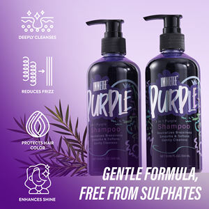 Champú <span class=keywords><strong>Morado</strong></span> IMMETTEE OEM/ODM para Cabello Decolorado, Gel 3 en 1 con Ácido Hialurónico, Fortalece, Repara, Hidrata y Protege <span class=keywords><strong>el</strong></span> Color - Product Image 2