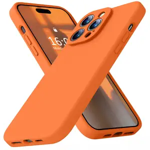 Casos líquidos móveis do telefone celular do silicone da pilha luxuosa à prova de choque do logotipo personalizado multi slim macio para o iPhone 14 15 pro max