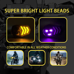 Étanche Nouveau Style LED Crâne Tête Clignotants Avant <span class=keywords><strong>Position</strong></span> Ambre <span class=keywords><strong>Clignotant</strong></span> <span class=keywords><strong>Moto</strong></span> Indicateurs <span class=keywords><strong>de</strong></span> Direction - Product Image 4