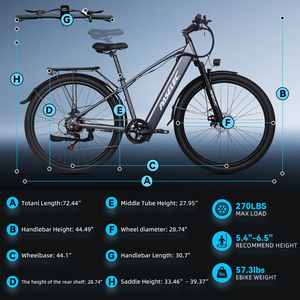 Bicicleta Eléctrica PASELEC Precio de Fábrica, 29 Pulgadas, Motor Trasero de 500W, Batería de Litio de 48V 16Ah - Product Image 5