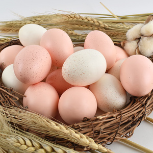 Huevos de Pollo Artificiales de PVC al por Mayor, Huevos de Avestruz Blancos de Juguete para Fiestas Infantiles, Navidad, Jardines y Ocasiones - Product Image 1