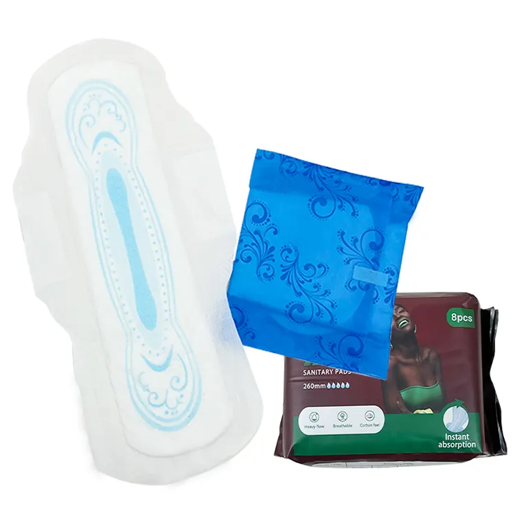 Serviettes hygiéniques super absorbantes sans ADL, serviette hygiénique en maille à bas prix