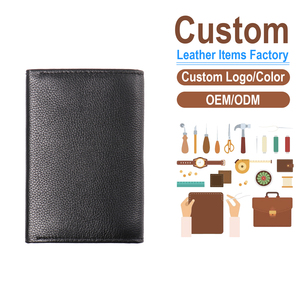<b>Black</b> England Style Open Portable Pebbled Leather <b>Mens</b> Short <b>Wallet</b> | Factory Custom OEM/ODM <b>for</b> Minimalist Business Brands - Product Image 1