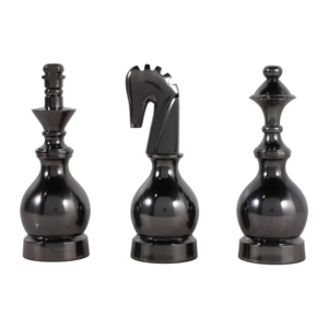 Scultura di pezzi degli scacchi, ornamento decorativo per la casa e l'ufficio, statua decorativa per mensole e tavolini da caffè. - Product Image 4