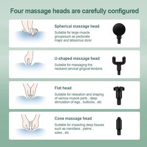 Four-head Deep Tissue <b>Percussion</b> Muscle Gun Professional Muscle Fascia <b>Massaging</b> Gun - Product Image 2