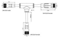 Tira de Led de 2 pines, 3 pines, 4 pines, 5 pines, 8 pines, resistente al agua, Cable de extensión con conector macho y hembra en ambos extremos