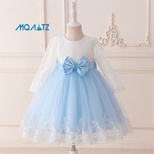 MQATZ Nuovo Stile Abito da Bambina a Linea A in Raso con Fiocco Applicato <span class=keywords><strong>per</strong></span> 4-8 Anni, Formale <span class=keywords><strong>per</strong></span> Feste di Compleanno e Matrimoni L1940 - Product Image 4