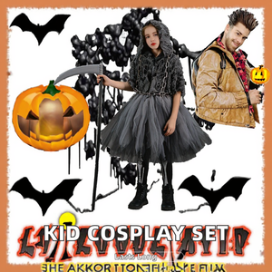 थोक yimijia एनीमे लड़कियों बच्चों की मौत ब्लैक सेट रहस्यमय पोशाक कॉस्प्ले टॉप पैंट सूट पॉलिएस्टर - Product Image 2