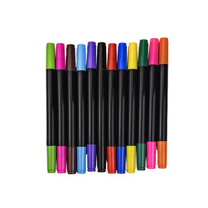 Rotulador de tela, rotulador de grafiti textil permanente de doble extremo, marcador de color permanente de doble punta para zapatos de tela DIY, sombrero - Product Image 3