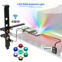 Kartu Adaptor M.2 NGFF Key-E ke PCI-E X1 dengan LED RGB Ambient, Mengubah Modul WiFi Bluetooth M.2 E-Key ke Slot PCI-E Desktop