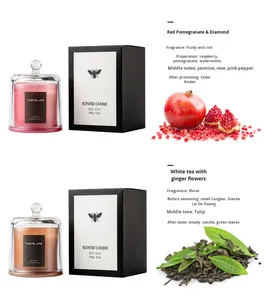 เทียนหอมระเหยอโรมาเธอราพีในบ้านที่สร้างสรรค์อย่างยั่งยืนเทียนหอมถั่วเหลืองออกแบบมาอย่างสวยงามขวดระฆังสปาน้ำมันหอมระเหยปาร์ตี้ไร้ควัน - Product Image 4