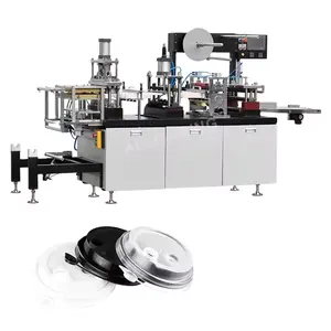 Máquina automática para fabricar tapas de tazas de café de papel PS PVC PET para desechables