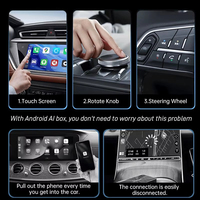PhoebusLink 8+128 Go Android 13 Carplay AI Box Adaptateur sans fil pour Apple Netflix Streaming Auto Electronics Compatible Tout