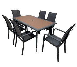 Alüminyum bahçe yemek masası ve sandalye seti restoran pikniği kahve yemek masası yemek masası - Product Image 1