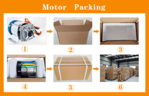 Motor de accionamiento medio sin escobillas de imán permanente de 48V/60V, 550W-1000W para coches eléctricos, triciclos, bicicletas eléctricas - Product Image 6