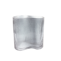 Lalique ELYSEE Style Français Cristal Coloré Décor À La Maison Cristal Irrégulier Vase Clair noir transparent bleu ciel Europe Couleur