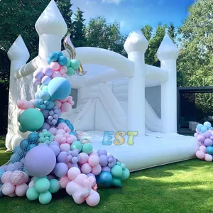 Best Selling Commercial Inflatable White Jumping Castle Combo Inflatable Bouncer Bounce House White Bouncy Castle With Ball Pit