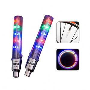 Luz LED para rueda de coche/bicicleta con logotipo personalizado, luz de neón para válvula, con pilas, verde y rojo - Product Image 2